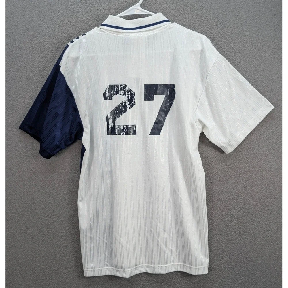 Adidas Westport Soccer Assn‎ Jersey Polo Shirt Men's Size M White Navy #27 USA